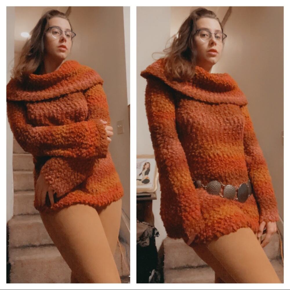 Anthro gradient cowl sweater
